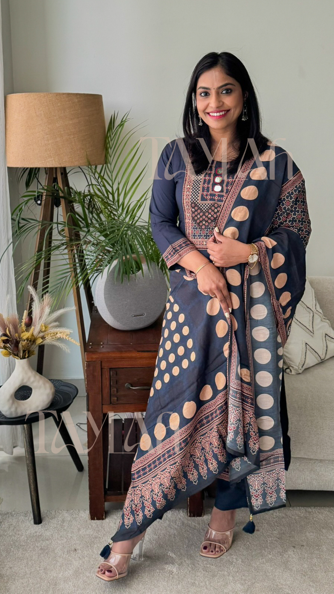 Indigo - Silk suit Set