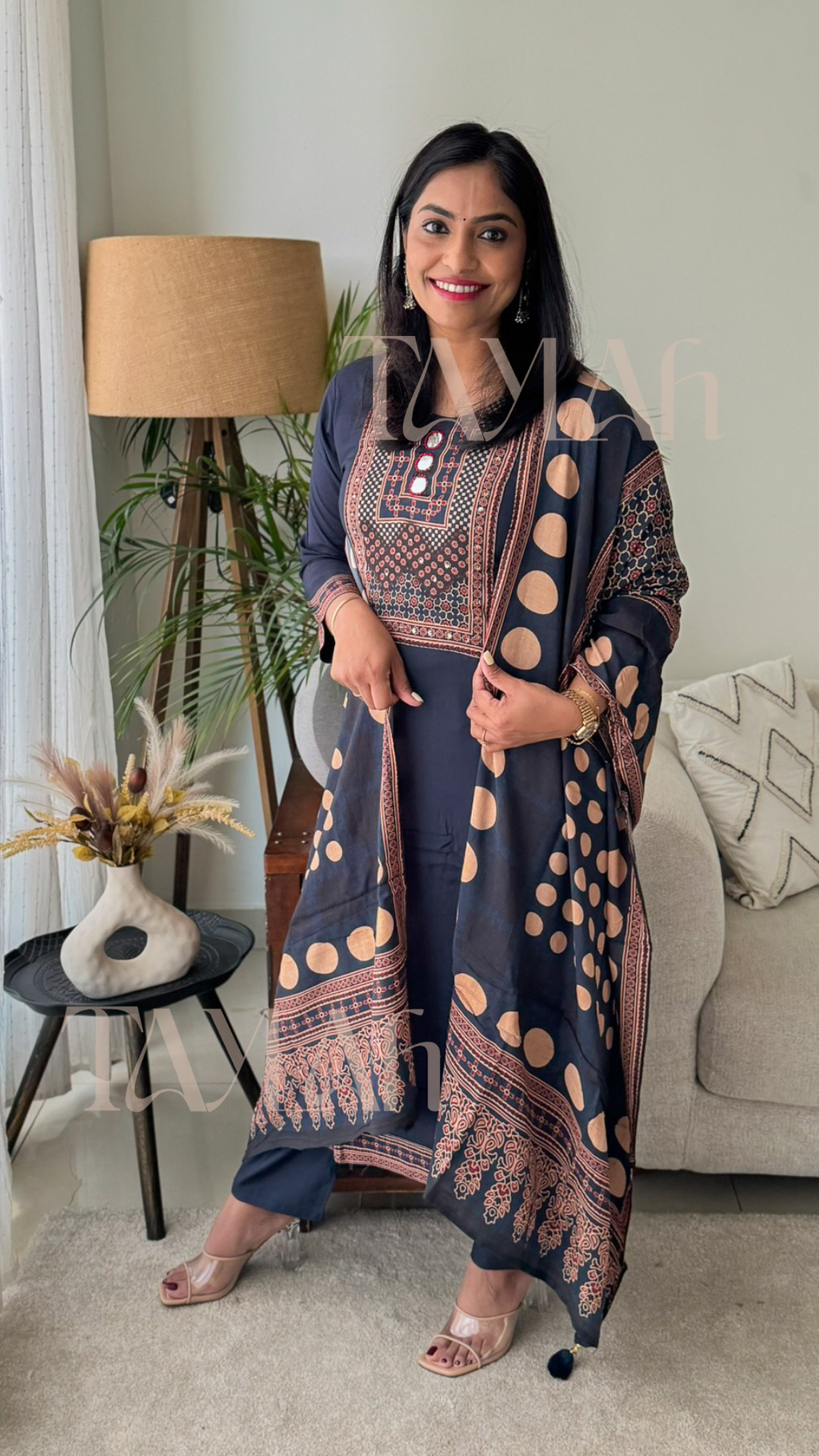 Indigo - Silk suit Set