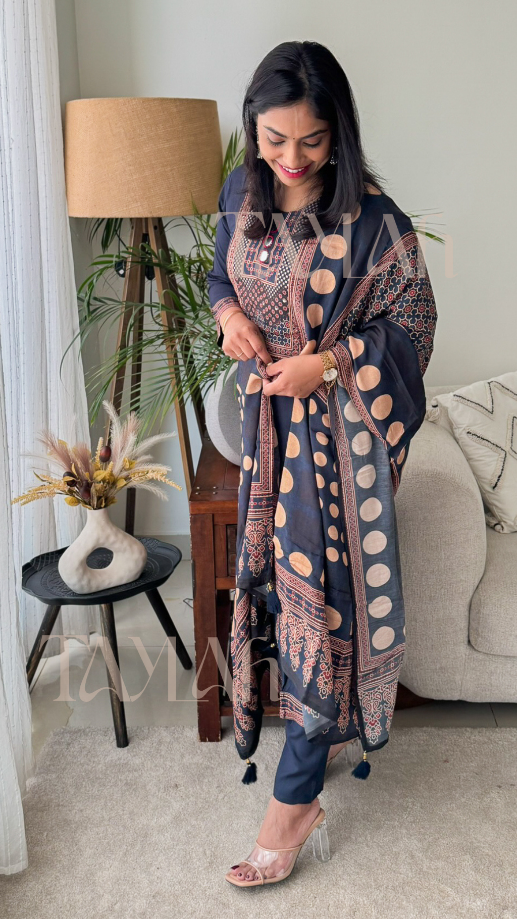 Indigo - Silk suit Set