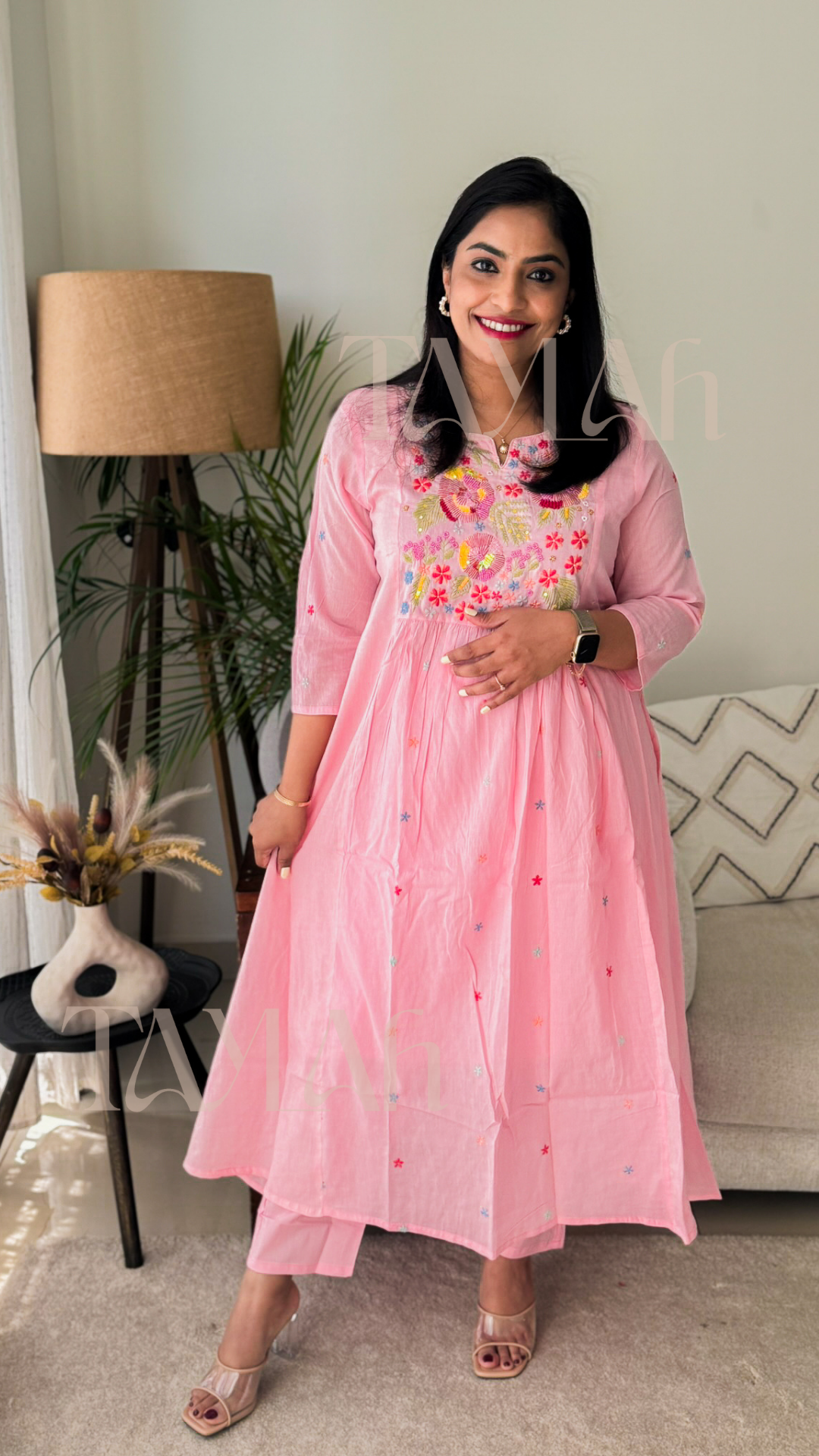 Pink Pure Cotton Coordset